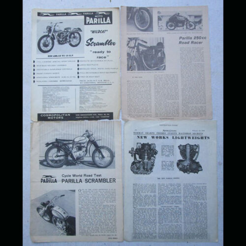 VINTAGE PARILLA MOTORCYCLE BROCHURES 250 ROAD RACER SCRAMBLER RACE SHOP SECRETS - LITERATURE