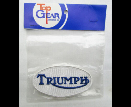 VINTAGE TRIUMPH MOTORCYCLE TOP GEAR JACKET CAP PATCH 1960s 1970s - MEMORABILIA