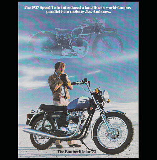 1977 TRIUMPH BONNEVILLE TIGER 750cc MOTORCYCLE BROCHURE CATALOG T140 TR7 TWIN - MEMORABILIA