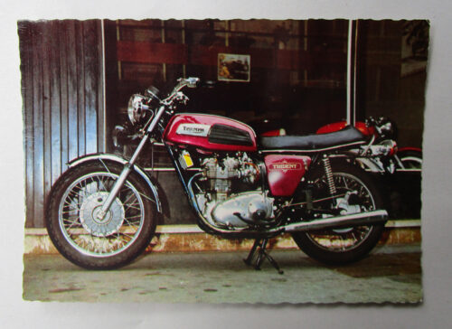 VINTAGE TRIUMPH MOTORCYCLE FACTORY POSTCARD BROCHURE 1972 TRIDENT 3 CYLINDER 750 - MEMORABILIA