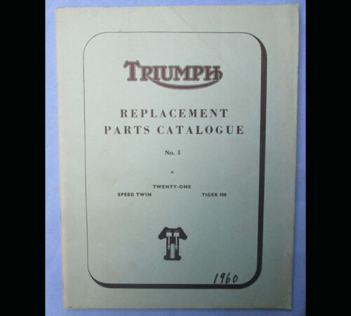 TRIUMPH 350/500cc MOTORCYCLE MANUAL BOOK 1960 3TA SPEED TWIN 5TA TIGER 100 T100 - LITERATURE