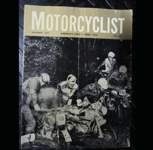 1960 MOTORCYCLIST VINTAGE MOTORCYCLE MAGAZINE ENFIELD BONNEVILLE SPEED WEEK AMA - LITERATURE