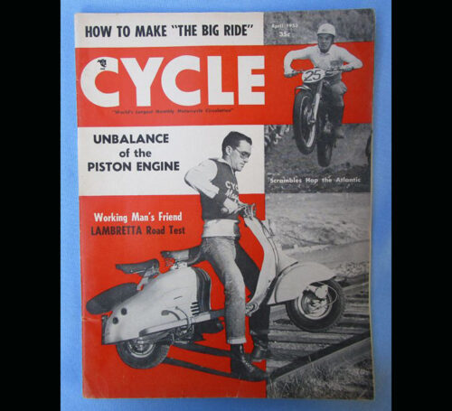 1953 CYCLE MOTORCYCLE MAGAZINE/BOOK LAMBRETTA LD125 SCRAMBLES ROAD RACE VINTAGE - LITERATURE