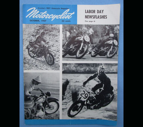 1957 MOTORCYCLIST MOTORCYCLE MAGAZINE/BOOK ARIEL RED HUNTER ROAD RACING SCRAMBLE - LITERATURE