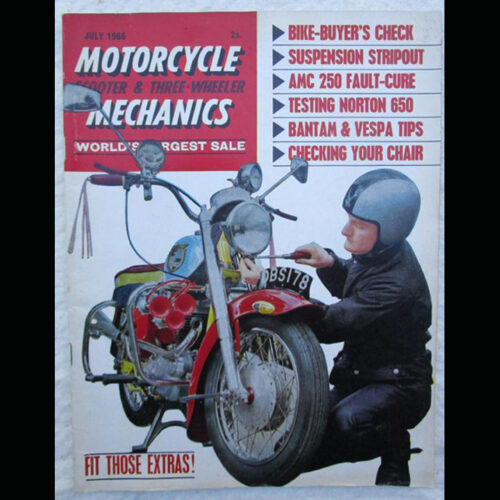 1966 MOTORCYCLE MECHANICS MAGAZINE/BOOK NORTON 650 AMC 250 VESPA TIPS BSA BANTAM - LITERATURE