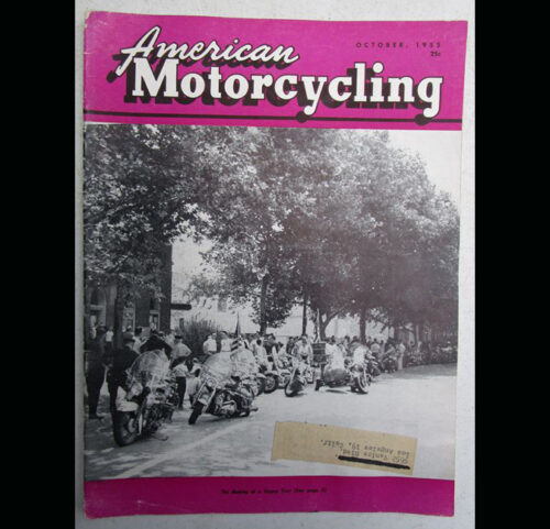 1955 AMERICAN MOTORCYCLING MOTORCYCLE MAGAZINE/BOOK HARLEY GYPSY TOUR RACING AMA - LITERATURE