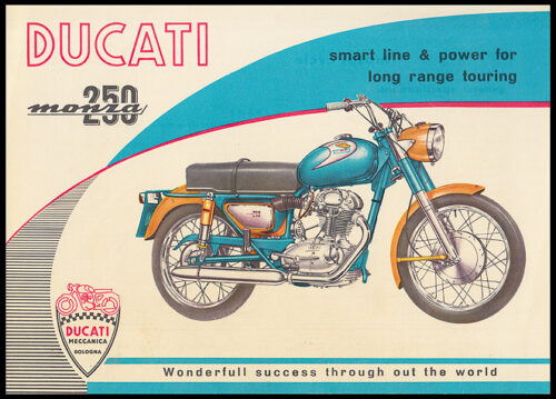 VINTAGE DUCATI MECCANICA MOTORCYCLE BROCHURE MONZA 250 1960s - MEMORABILIA