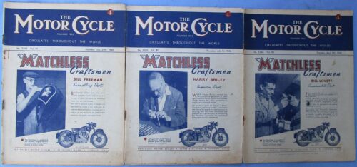 1948 MOTORCYCLE MAGAZINE/BOOK VINTAGE POSTWAR ISSUES MATCHLESS NORTON BSA ARIEL - LITERATURE