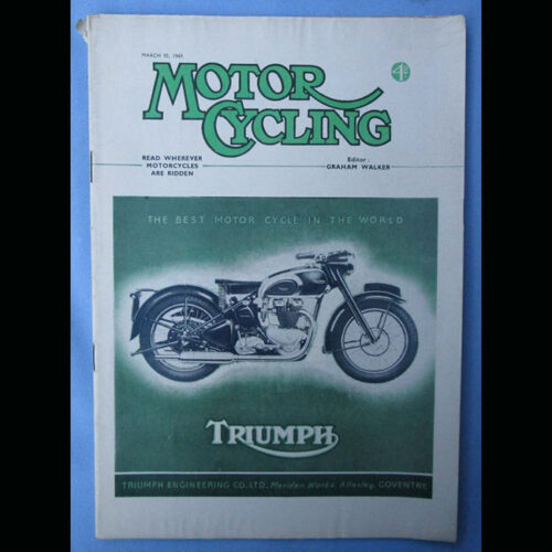 1949 VINTAGE MOTORCYCLE MAGAZINE BOOK TRIUMPH TWIN JAMES RUDGE GRASS TRACK RACER - LITERATURE