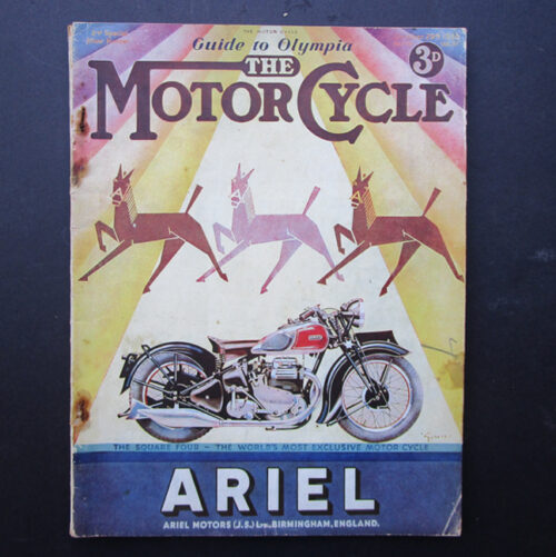 1929 VINTAGE MOTOR CYCLE MAGAZINE ANTIQUE BOOK SHOW ISSUE ARIEL NORTON BSA NEW IMPERIAL LEVIS AJS - LITERATURE