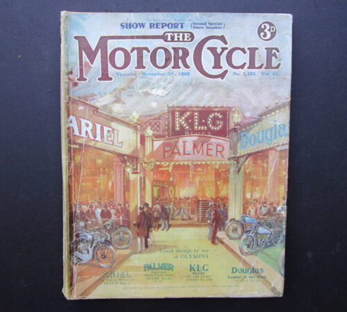 1928 VINTAGE MOTOR CYCLE MAGAZINE ANTIQUE BOOK SHOW ISSUE BROUGH HRD AJS BSA ARIEL BMW SCOTT - LITERATURE