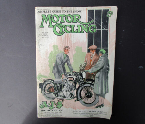 1930 VINTAGE MOTOR CYCLE MAGAZINE ANTIQUE BOOK SHOW ISSUE BSA BROUGH HRD VINCENT ARIEL ENFIELD TRIUMPH - LITERATURE