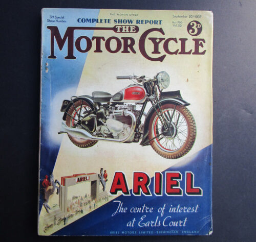 1937 VINTAGE MOTOR CYCLE MAGAZINE ANTIQUE BOOK EARLS COURT SHOW ISSUE BSA SUNBEAM MATCHLESS VINCENT TRIUMPH - LITERATURE