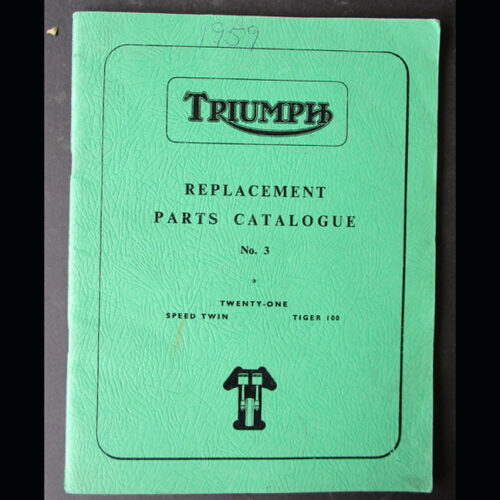 TRIUMPH SPEED TWIN TWENTY ONE MOTORCYCLE MANUAL PARTS BOOK/CATLOG 1960 350/500cc - LITERATURE