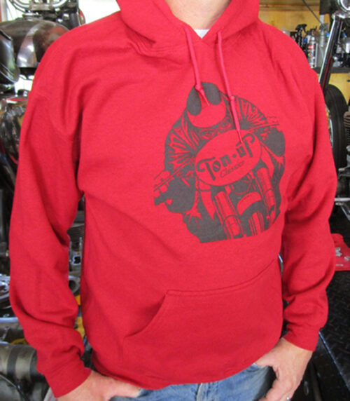 TON UP CLASSICS RED CAFE RACER HOODIE