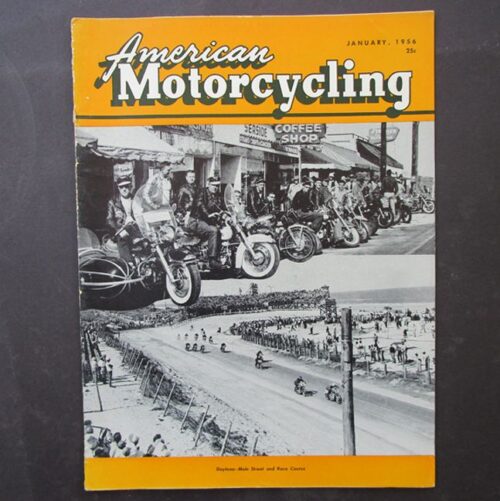 1956 AMERICAN MOTORCYCLING MOTORCYCLE MAGAZINE/BOOK HARLEY BSA ZUNDAPP DAYTONA - LITERATURE